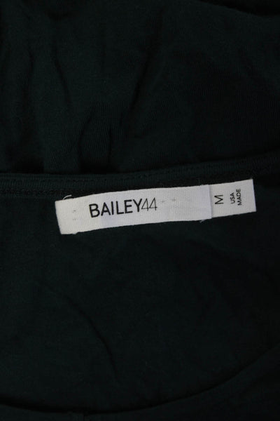 Bailey 44 Womens Long Sleeves Ruched Blouse Dark Teal Blue Size Medium