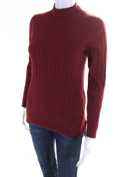 Lafayette 148 New York Wopmens Turtleneck Sweater Red Wool Size Medium