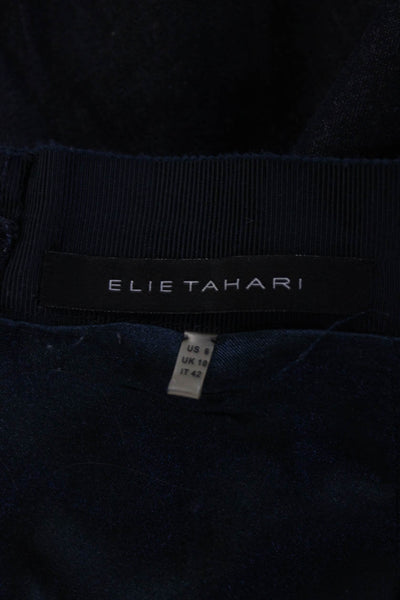 Elie Tahari Womens Denim Mini Pencil Skirt Blue Cotton Size 6