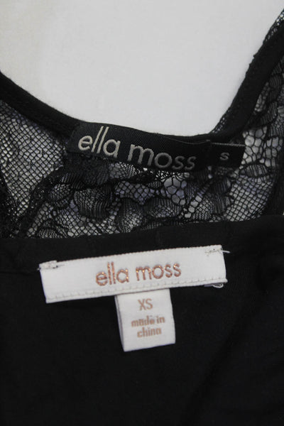 Ella Moss Womens Silk Polka Dot V-Neck Cami Blouse Top Black Size XS S Lot 2