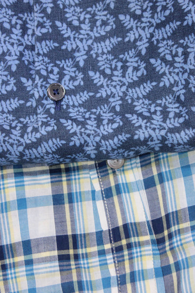 Zachary Prell Shirt By Shirt Mens Blue Floral Button Down Shirt Size M lot 2