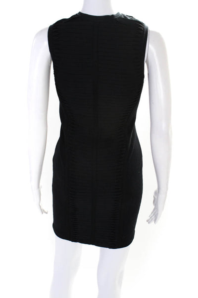 Elie Tahari Womens Knit Bandage V-Neck Sleeveless Sheath Dress Black Size S