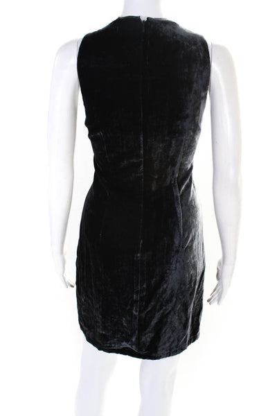 Elie Tahari Womens Silk Velvet Sequin Bodice Sleeveless Mini Dress Black Size 6