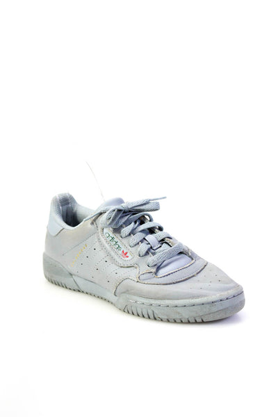Adidas Women's Yeezy Powerphase Calabasas Leather Low Top Sneakers Gray Size 5
