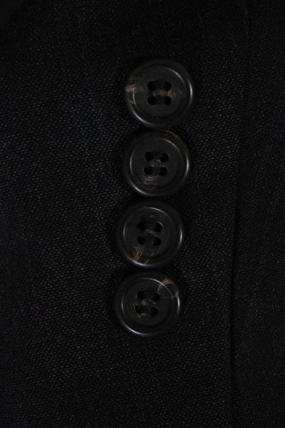 Polo University Club By Ralph Lauren Mens Wool V-Neck Suit Jacket Black Size 42R