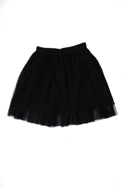 Phillip Plein Girls Sequin Patch Tulle Tutu Skirt Black Size 12