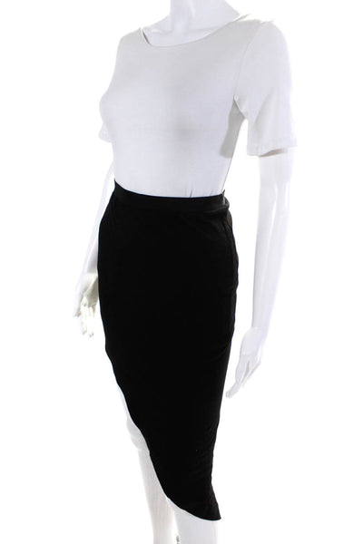 Elie Tahari Womens Asymmetrical Hem Jersey Mini Skirt Black Size Small
