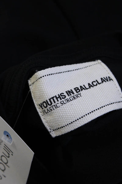 Youths in Balaclava Men's Cotton Short Sleeve Graphic Print T-shirt Black Size L