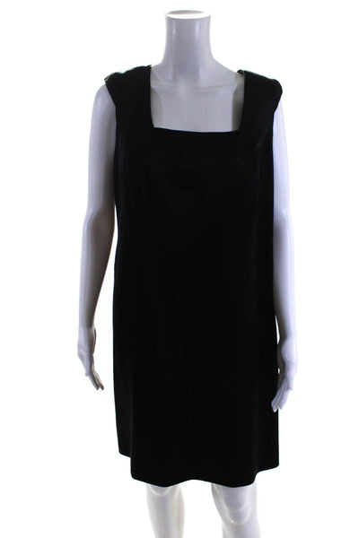 Rhonda Baum Couture Womens Sleeveless Square Neck A-Line Dress Black Size 14