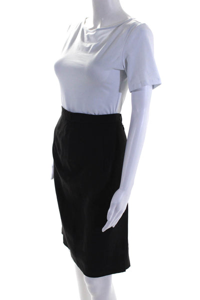 Cerruti 1881 Womens Wool Woven Lined Straight Knee Length Skirt Gray Size 14