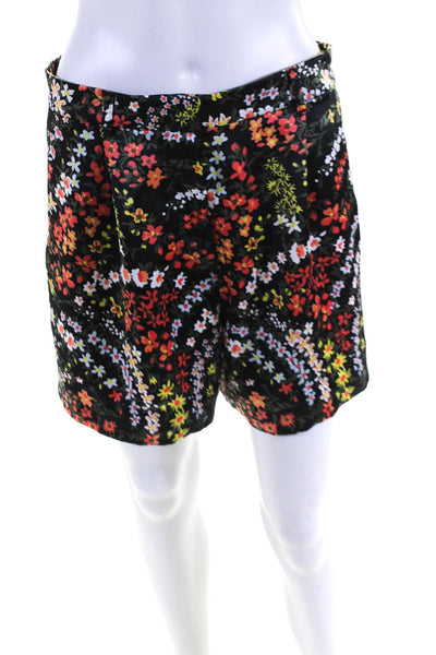 ATM Anthony Thomas Melillo Women's Floral Print Pleated Shorts Multicolor Size 8