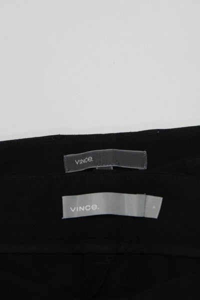 Vince Womens Zipper Fly Pleated Straight Leg Dress Pants Black Size 0 2 Lot 2