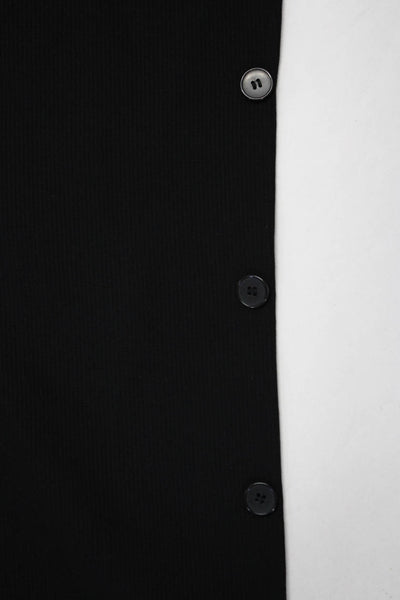 Calvin Klein Mens Black Corduroy Wool Two Button Long Sleeve Blazer Size 48