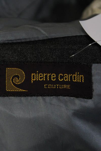 Pierre Cardin Couture Mens Dark Gray Two Button Long Sleeve Blazer Size 44