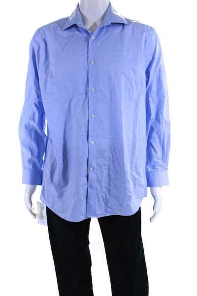 Michael Kors Mens Regular Fit Button Down Dress Shirt Blue Size 16.5 32/33