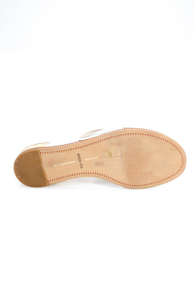 Dolce Vita Womens Two-Toned Open Toe Double Strap Slide On Sandals Beige Size 6M