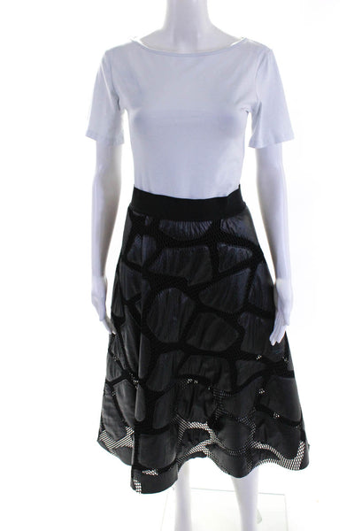 DKNY Women's Mesh Cut Out A Line Maxi Skirt Black Size XS