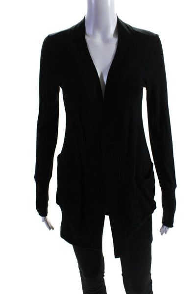Splendid Womens Long Sleeve Cardigan Sweater Black Size Extra Small