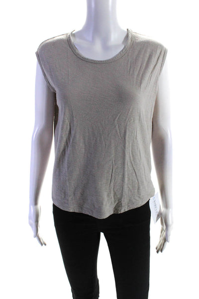 Standard James Perse Womens Cropped Pullover Tank Top Gray Cotton Size 0