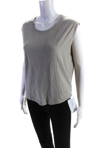 Standard James Perse Womens Cropped Pullover Tank Top Gray Cotton Size 0