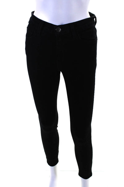 Current/Elliott Womens Cotton Zip Fly High Waist Stiletto Jeans Black Size 26