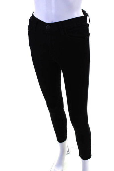 Current/Elliott Womens Cotton Zip Fly High Waist Stiletto Jeans Black Size 26