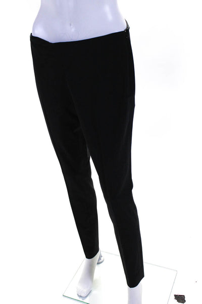 DKNY Womens Flat Front Side Zip Mid-Rise Skinny Pants Trousers Black Size 6