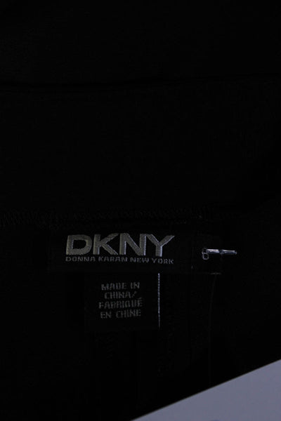 DKNY Womens Flat Front Side Zip Mid-Rise Skinny Pants Trousers Black Size 6