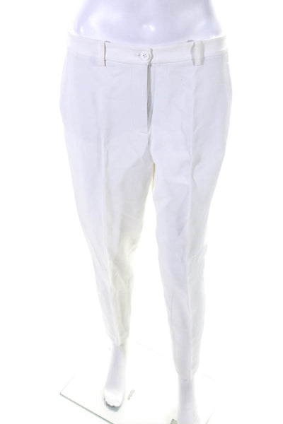 Michael Kors Collection Womens Mid-Rise Pleated Front Dress Pants White Size 6