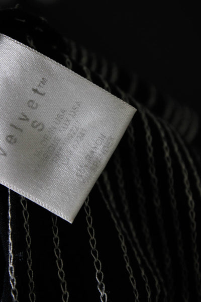 Velvet Womens Embroidered Geometric Print Strapless Mini Dress Black Size S