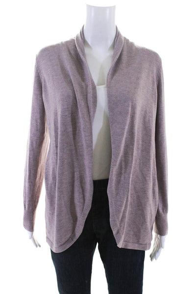 Ella Moss Women's Mid Length Open Front Cardigan Sweater Pink Size XS