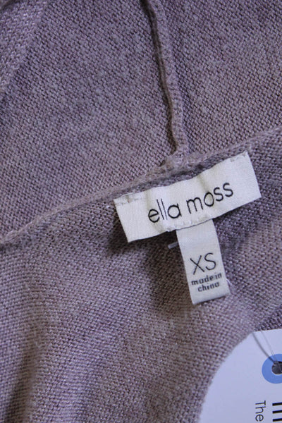 Ella Moss Women's Mid Length Open Front Cardigan Sweater Pink Size XS