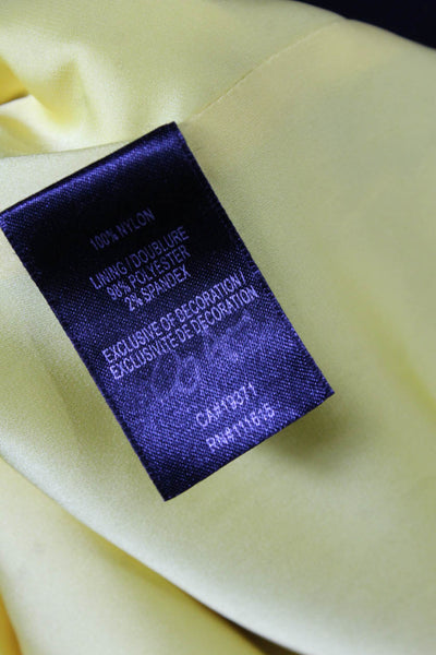 Robert Rodriguez Black Label Women's Nylon Mini Skirt Yellow Size 8