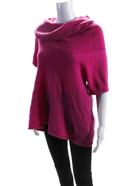 Subtle Luxury Women's Open Back Short Sleeve Cashmere Sweater Pink Size S/M