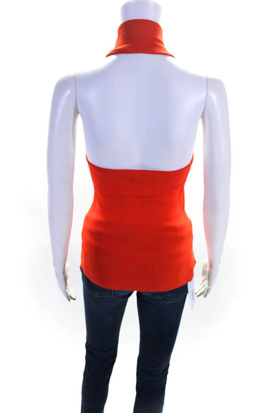 Solace London Womens Sleeveless Halter Top Blouse Red Size 2