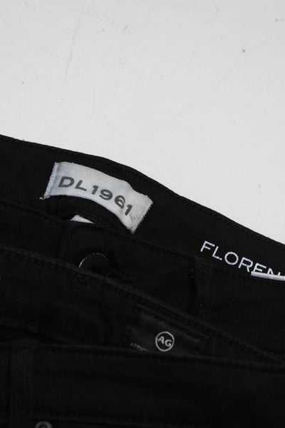 DL1961 AG Womens Prima Florence Cropped Jeans Black Denim Size 25 Lot 2