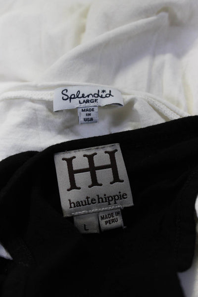 Haute Hippie Splendid Halston Heritage Womens Pullover Tops Black Size L Lot 3
