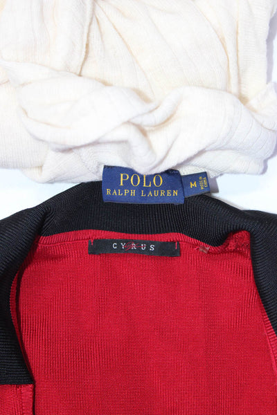 Polo Ralph Lauren Cyrus Women's Long Sleeve Turtleneck Top Beige Size M, Lot 2