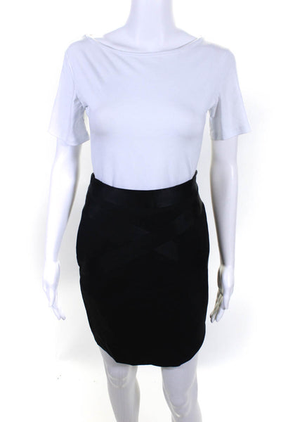 Milly Women's Knee Length Lined A-line Skirt Black Size 2