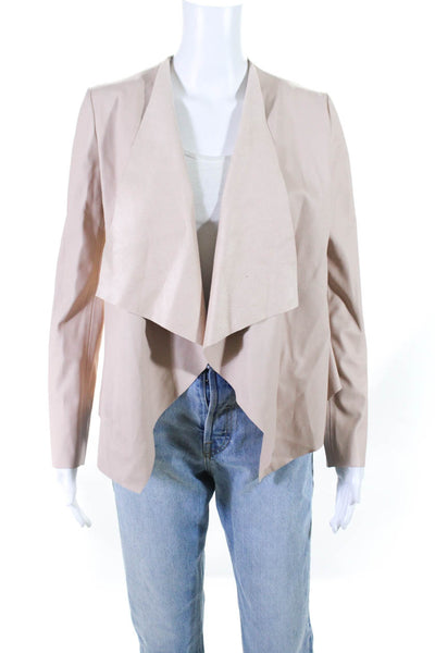 Waterfall leather 2024 jacket zara