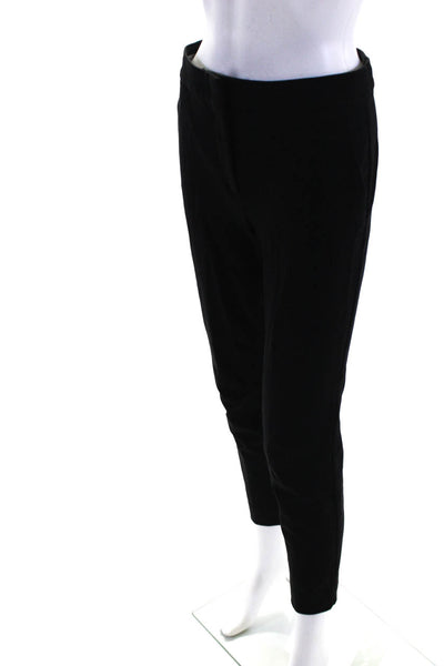 Max Mara Women's Mid Rise Pleated Straight Leg Dress Pants Black Size 2