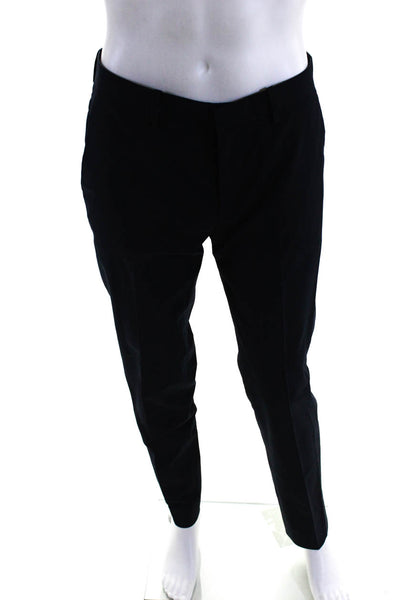 Theory Men's Straight Leg Wool Plaid Mayer Pants Black Size 31