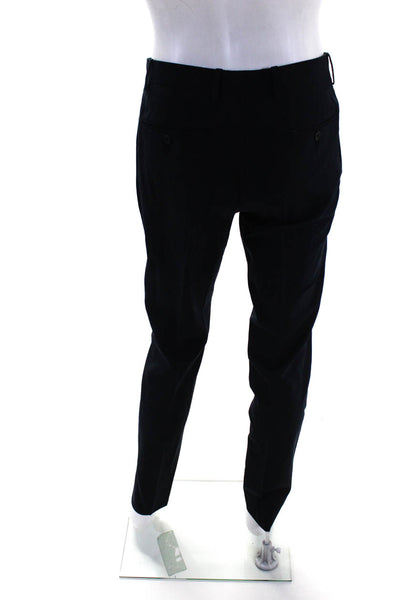 Theory Men's Straight Leg Wool Plaid Mayer Pants Black Size 31