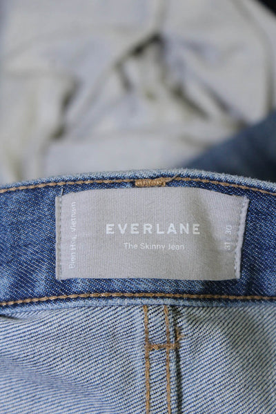 Everlane Mens Light Wash The Skinny Jeans Blue Cotton Size 31X30