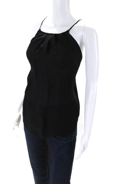 Joie Women's Sleeveless Pullover Silk Tank Top Blouse Black Size L