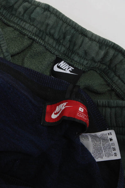 Nike Mens Cotton Drawstring Jogger Sweatpants Trousers Green Blue Size M Lot 2