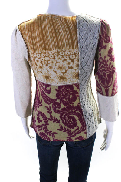 Sleeping On Snow Anthropologie Women's Mixed Print Sweater Multicolor Size XS