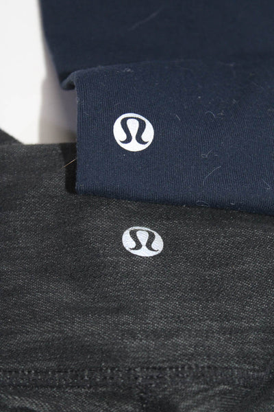 Lululemon Womens Active Low Rise Compression Capris Blue Gray Size 4 2 Lot 2