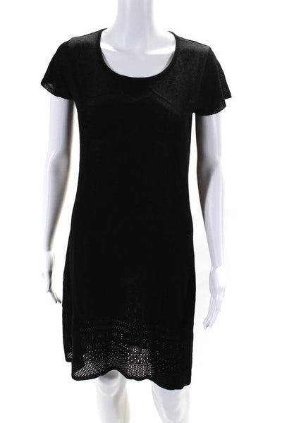 J Crew Women's Cap Sleeve Knee Length Sheath Dress Black Size S