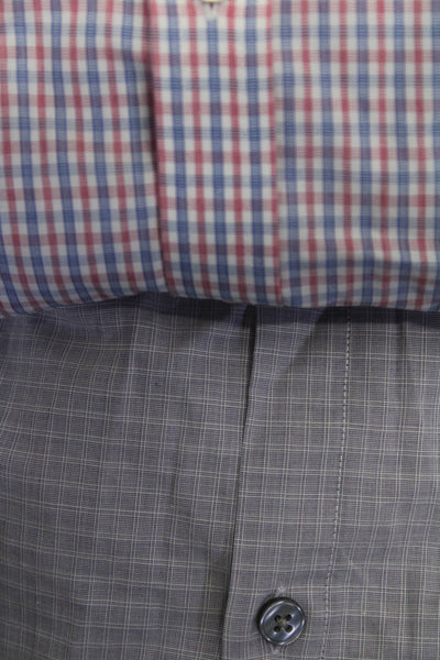 John Varvatos Charles Tyrwhitt Mens Plaid Button Up Shirt Size 14.5 15 Lot 2